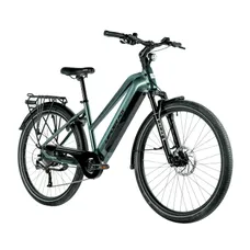 ELECTRIC BICYCLE/E-BIKE TREKKING BIKE 29 LEADER FOX SANDY WOMEN'S GREEN EMERAUDE GLOSS 9-SPEED HUB MOTOR AR BAFANG 36-SPEED 45NM BATTERY 20AH (16,5'' - H43CM - SIZE S - FOR ADULT OF 158 cm TO 168 cm)