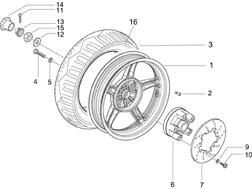 Roue arrière