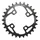 MTB CHAINRING 4-BOLT DIA. 64 FOR SHIMANO XT M785 STRONGLIGHT DOUBLE 28T INNER BLACK (FOR OUTER 40/42T) NOT THREADED - THICKNESS 3.5 mm 10-SPEED