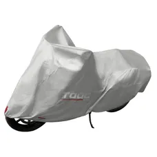 PROTECTIVE COVER MOTORCYCLE TAAC EASY POLYESTER HYDROFUGE SIZE XL GREY (222X90X136CM) (STRAP ANTI-FLOATING/EYELET LOCK)