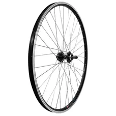 MTB WHEEL DISC LOCKING 29" P2R REAR BLACK DOUBLE WALL HUB DISC 6 HOLES FOR FREEWHEEL (RIM OEILLETS-RAYONNAGE STAINLESS STEEL)