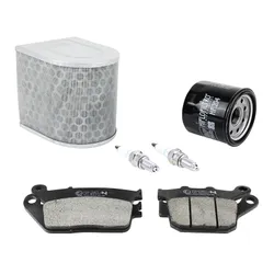 KIT ENTRETIEN MOTO ADAPTABLE HONDA 500 CB F 2019>2021, CB X 2019>2021, CBR R 2019>2021 PLAQUETTE ORGANIQUE (PACK 6 PIECES) -SELECTION P2R PREMIUM