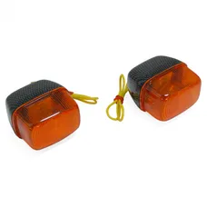 CLIGNOTANT SCOOT ADAPTABLE MBK 50 BOOSTER 1990>2003/YAMAHA 50 BWS 1990>2003 AV ORANGE CARBONE (PAIRE) ** -REPLAY
