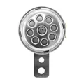 AVERTISSEUR/KLAXON CYCLO 12V DIAM 66mm 105DB CHROME -SELECTION P2R