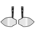 REAR-VIEW MIRROR MOTORCYCLE AVOC OHIO ALUMINIUM BLACK WITH ADAPTER PLASTIC FITTING EXTREMITE HANDLEBAR 22,2 OR 25,4 mm (PAIR) (CE APPROVED)