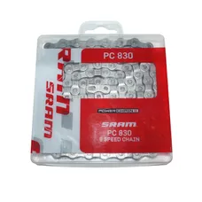 CHAINE VELO 7/8V. ROUTE/VTT SRAM PC-830 GRIS 114 MAILLONS (2.38 - 1/2x3/32")