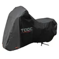 PROTECTIVE COVER MOTORCYCLE TAAC SUPER HYDROSCUD OXFORD 300D POLYESTER WATERPROOF/WATERPROOF 5000 mm SIZE L BLACK (219X90X127CM) (STRAP ANTI-FLOATING/EYELET LOCK)