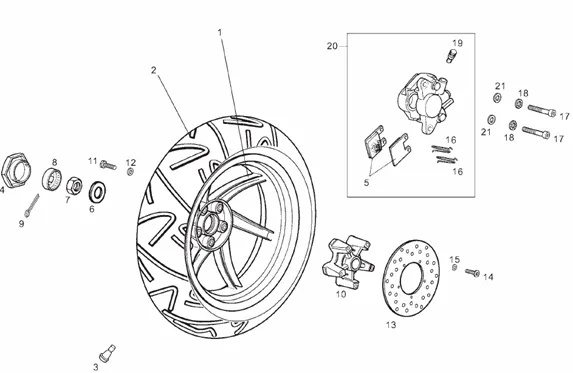 Roue arrière