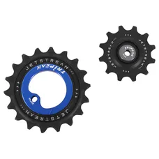 DERAILLEUR JOCKEY WHEEL AOPW TRIPEAK 12-18 TEETH CERAMIC 11X2-SPEED SHIMANO DURA-ACE R9100 BLUE FONCE (SET OF 2) (WARRANTY 4 YEARS)