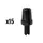 VIS CREUSE TENDEUR DE CABLE VELO M 7 L10 mm FENDUE ALU NOIR (SACHET DE 15 PIECES) -ELVEDES