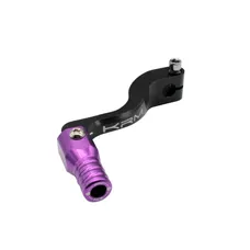 SELECTEUR DE VITESSE KRM PRO RIDE MINARELLI 50 AM6/BETA 50 RR/RIEJU 50 MRT/SHERCO 50 SM-R, SE-R ALU CNC NOIR/VIOLET (PLIABLE)
