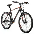 CONVENTIONAL BICYCLE MTB 26 LEADER FOX MXC BLACK MATTE/ORANGE 8-SPEED FRAME 20 INCHES (SIZE JUNIOR GARCON 164 TO 172 cm)