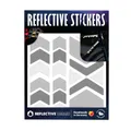 AUTOCOLLANT/STICKER REFLECHISSANT POUR VELO, CASQUE MODELE FLECHE/CHEVRON GRIS (PLANCHE) -REFLECTIVE BERLIN
