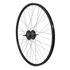 TREKKING WHEEL 700 X 35 - 28" ER20 REAR BLACK DOUBLE WALL HUB NEXUS INTER 7-SPEED DISC CENTERLOCK 36 SPOKES STAINLESS STEEL(SG-C3001-7D) RIM 622-19