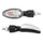 CLIGNOTANT UNIVERSEL REPLAY SQUALE A AMPOULE BAU9S TRANSPARENT/NOIR BASE COURTE (L 90mm / H 30mm / L 25mm) (HOMOLOGUE CE) (PAIRE)