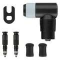 ADAPTER TUBELESS VALVE PRESTA VERS SCHWALBE CLIK VALVE VALVE CORE REMOVABLE + HEAD OF PUMP (SOLD AS A PAIR CARDED)