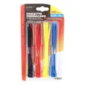 COLLIER DE SERRAGE NYLON TYPE RILSAN 2,5x150mm ASSORTIMENT NOIR / BLEU / ROUGE / JAUNE (VENDU PAR 100) -SELECTION P2R