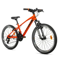 VELO MUSCULAIRE VTT 24 LEADER FOX SPIDER 2026 GARCON ORANGE BRILLANT 7V (TAILLE ENFANT 135 à 145 cm)