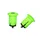 HANDLEBAR END PLUG P2R WITH EXPANDEUR GREEN FLUORESCENT (PAIR) DIAMETER. INTER 18.2 mm AND EXTER 25.2 mm