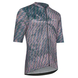 CYCLING JERSEY GIST SUMMER HYPER SLEEVES SHORT ZIP TOTAL BLUE/PURPLE TO RAYURES M -5347
