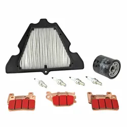 KIT ENTRETIEN MOTO ADAPTABLE KAWASAKI 1000 VERSYS 2019>2024 PLAQUETTE METAL FRITTE (PACK 9 PIECES) -SELECTION P2R PREMIUM