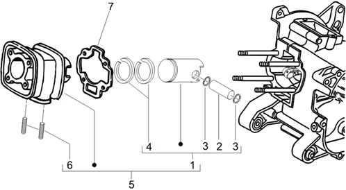 Groupe cylindre-piston-axe