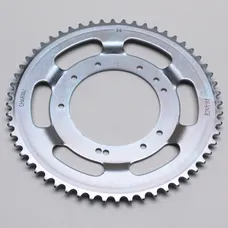 ADAPTABLE MOPED REAR SPROCKET MBK 51 WHEEL ALUMINIUM GRIMECA 56 DTS (BORE 98 mm) 10 HOLES SILVER -P2R SELECTION