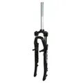 TREKKING FORK 28 " 700X35 ZOOM 730 ALUMINIUM RESSORT BLACK DEB. 50 mm PIVOT (240/75) THREADED 1"-25,4 COMPATIBLE V-BRAKE/DISC