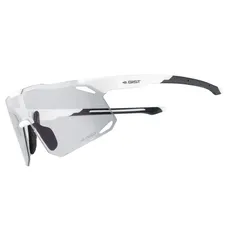 CYCLING GLASSES ADULT GIST ECLIPSE MONTURE WHITE VERRES PHOTOCROMIQUES QUI S'ADAPTENT AUTOMATIQUEMENT TO LA LUMINOSITE PROTECTOR 100% UV - (VERRE CAT 1-3) COMPATIBLE CLIP VERRES CORRECTEURS REF 225380