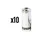 END CAP OF BRAKE CABLE OUTER 5 mm ALUMINIUM SILVER WATERPROOF (SOLD IN PACKS OF 10) -ELVEDES