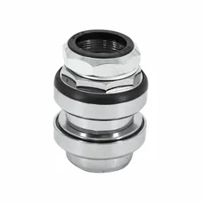 JEU DIRECTION FILETE 1" (PIVOT FOURCHE 22,2 INTERIEUR/25,4 EXTERIEUR/CONE 27.0) ARGENT P2R ACIER CAGE A BILLES
