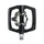 PEDAL GRAVEL/MTB PLATE SWITCH AUTOMATIQUE OR STANDARD ALUMINIUM CNC BLACK 90 X 90 mm (COMPATIBLE SHIMANO SPD) (PAIR)