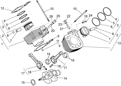 Arbre moteur - Cylindre