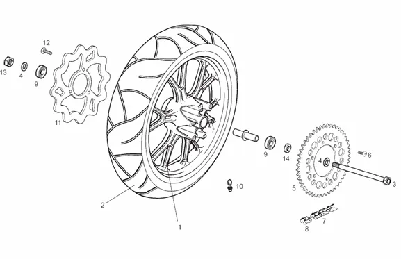 Roue arrière
