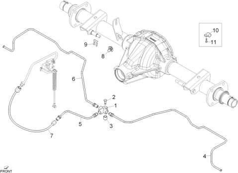 Rear brakes pipes