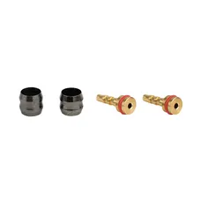 BRAKE HOSE CONNECTOR BRAKE ELVEDES OLIVE AND INSERT/PIN COMPATIBLE TEKTRO 5.0 (PAIR OLIVE AND INSERT)