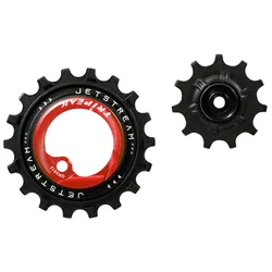DERAILLEUR JOCKEY WHEEL AOPW TRIPEAK 11-18 TEETH CERAMIC 11X1-SPEED SHIMANO GRX RX812/817 RED (SET OF 2) (WARRANTY 4 YEARS)
