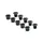 CHAINRING BOLT SET TA ALUMINIUM BLACK COMPATIBLE DOUBLE PLATEAUX 5 ARMS (SET OF 5) - CHAINRING BOLT AND NUT