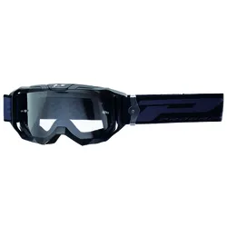 MASQUE/LUNETTES CROSS PROGRIP 3300 TR VISION GO NOIR MAT ECRAN TRANSPARENT ANTI-RAYURES/ANTI U.V./ANTI-BUEE (HOMOLOGUE CE-EN-N- AC-96025 REV.2)