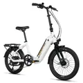 VELO ELECTRIQUE/VAE PLIANT CITY 20 LEADER FOX TIFTON 2026 MIXTE BLANC BRILLANT 8V MOTEUR ROUE AR BAFANG 36V 45Nm BATTERIE 16Ah