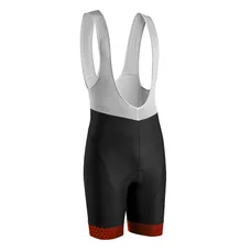 CYCLING SHORTS GIST JUNIOR BIB STRAPS BASE 3 DENSITY BLACK BORDS RED 10/12 YEARS - 8114