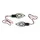 CLIGNOTANT UNIVERSEL REPLAY HOLED ARROW 12 LEDS BASE ABS TRANSPARENT NOIR MAT (L 82mm / H 30mm / L 14mm) (PAIRE)