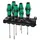 TOURNEVIS WERA 334/6 KRAFTFORM CRUCIFORME (PHILLIP) ET PLAT AVEC RACK DE RANGEMENT NOIR/VERT (SET 6 PIECES) -MARQUE ALLEMANDE POUR LES ATELIERS