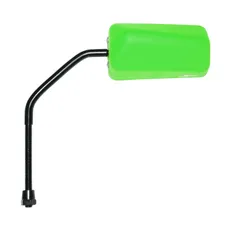 REAR-VIEW MIRROR SCOOTER REPLAY F1 RUBBER MATTE GREEN FLUORESCENT DIAMETER 8 REVERSIBLE (X1) -ROD LONG - **