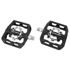 PEDAL MTB PLATEFORME DOWNHILL/BMX NEWTON LARGE AUTOMATIQUE POLYVALENTE 1 FACE CLASSIQUE AND 1 FACE VP/SPD WITH CALES TO BEARING (PAIR) 104.5X102X30MM