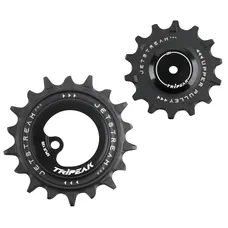 DERAILLEUR JOCKEY WHEEL AOPW TRIPEAK 14-18 TEETH CERAMIC 13X1-SPEED SRAM AXS XPLR RED E1/FORCE/RIVAL E1 BLACK (SET OF 2) (WARRANTY 4 YEARS)
