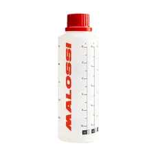 DOSEUR D'HUILE POUR MELANGE ESSENCE MALOSSI GRADUE TRANSPARENT 250ml AVEC BOUCHON (VENDU A L'UNITE)