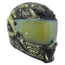 CASQUE INTEGRAL MPH BLADE COBRA DOUBLE ECRANS NOIR MAT/OR L (ECE 22.06)