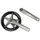 ROAD CRANKSET TRACK STRONGLIGHT TRACK 2000 JIS 170 mm CHAINRING 46D. 1''1/8 BLACK (AXLE SQUARE TAPER 107 mm) CHAINRING DIAMETER 144