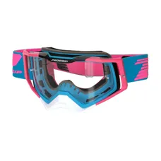 MASQUE/LUNETTES CROSS PROGRIP 3309 TR RAPID BLEU CLAIR/FUCHSIA/NOIR ECRAN TRANSPARENT ANTI-RAYURES/ANTI U.V./ANTI-BUEE (HOMOLOGUE CE-EN-N- AC-96025 REV.2)